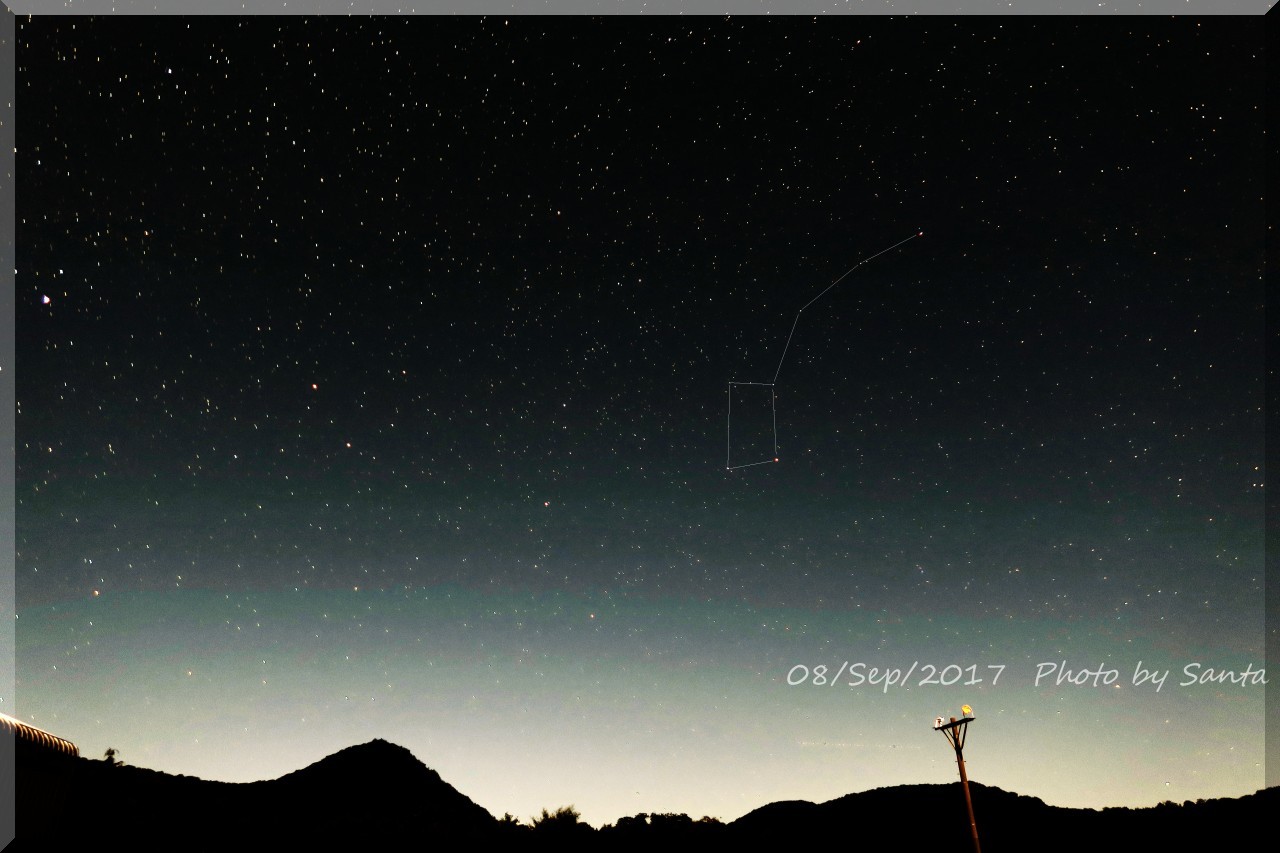 こぐま座と大気光